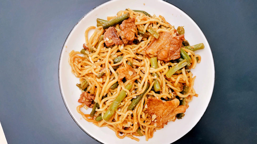 地道老北京扁豆焖面 豆角焖面 太好吃小心吃撑哦
