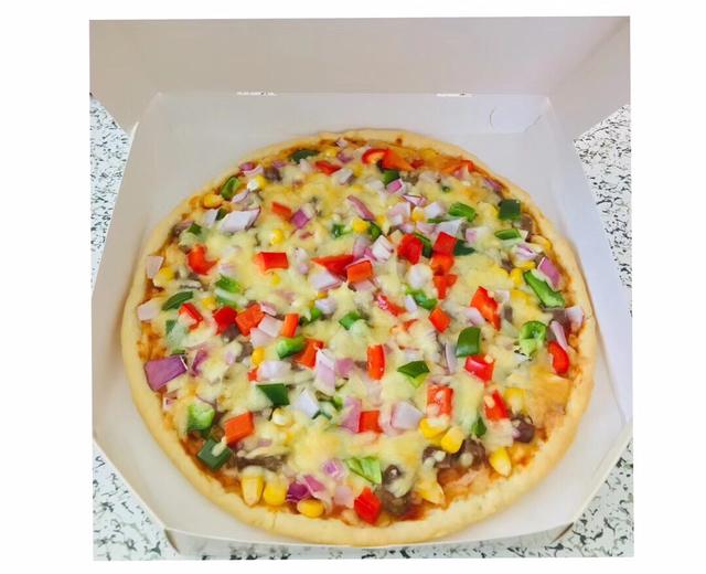 10寸披萨(4个的量)制作过程(带饼皮)的做法