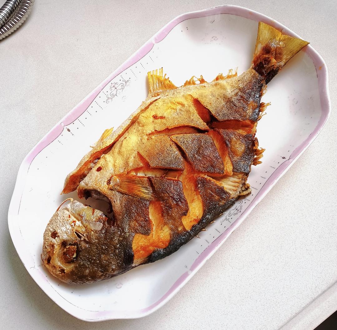 香煎鲳鱼🐠不掉皮不粘.鲜香味美‼️