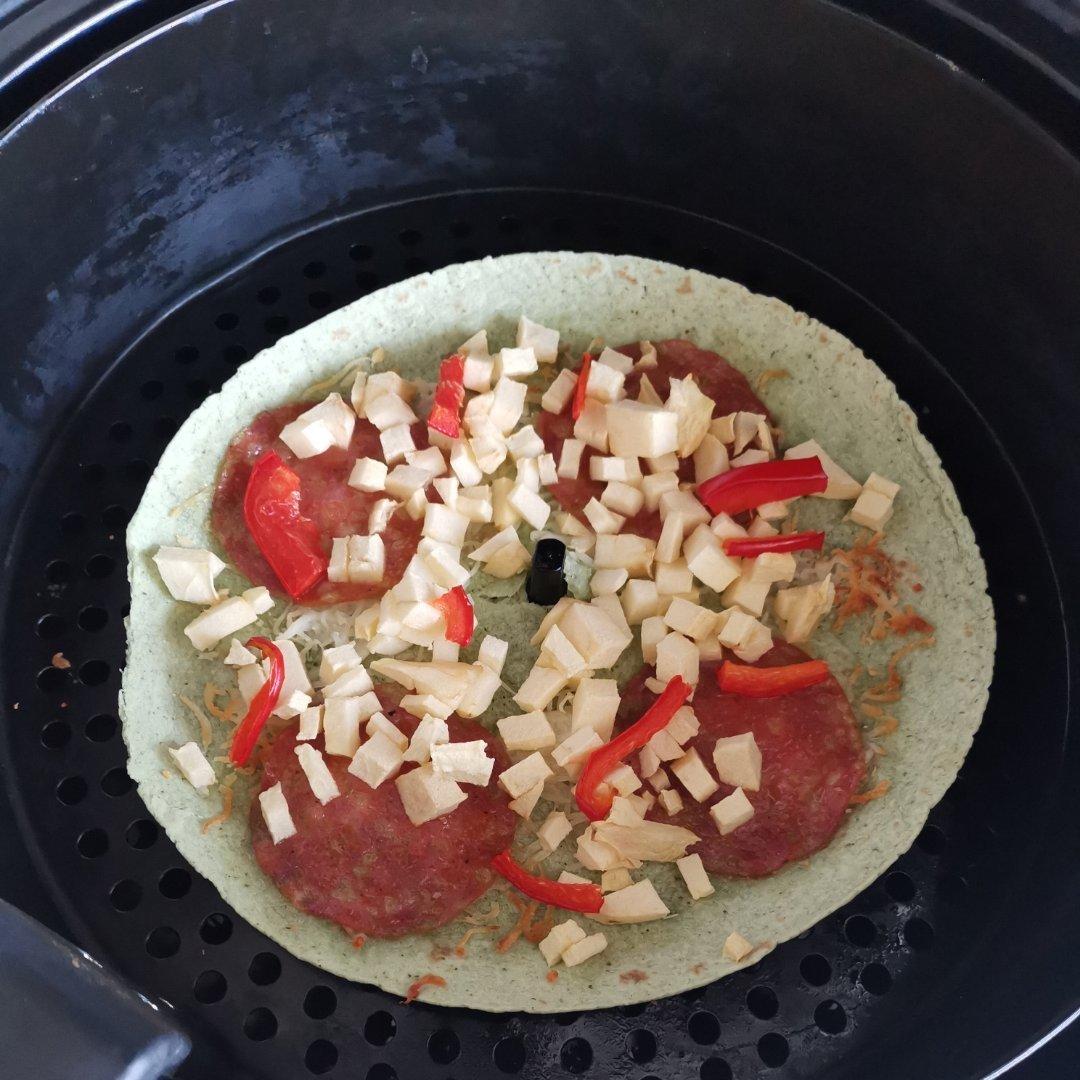 「麦西恩卷饼」苹果萨拉米比萨🍎🍕（快手空气炸锅版）