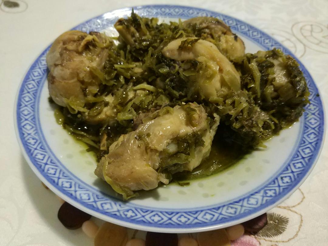 咸菜炒鸡