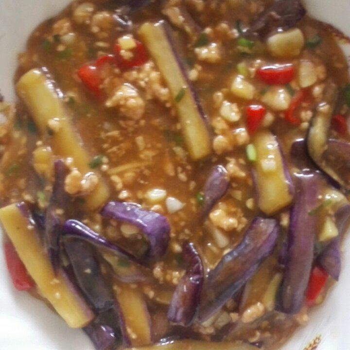 红烧肉沫茄子