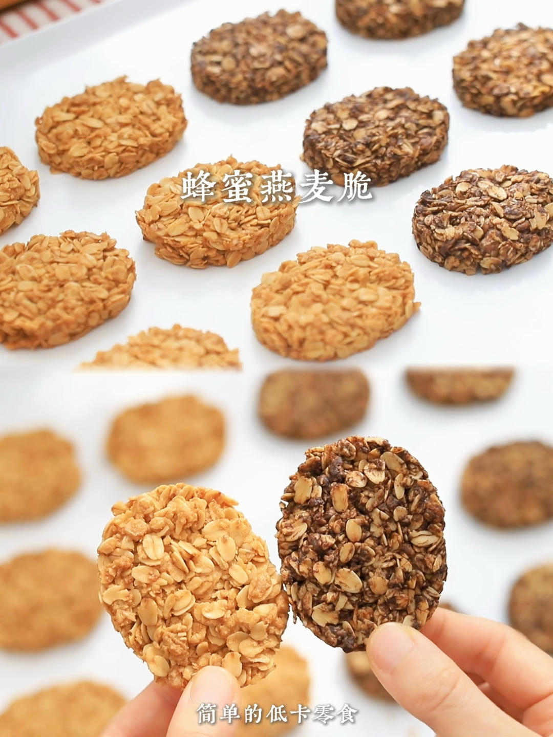 蜂蜜燕麦脆🍯只需三种食材~自制0难度小零食｜酥脆香甜超好吃