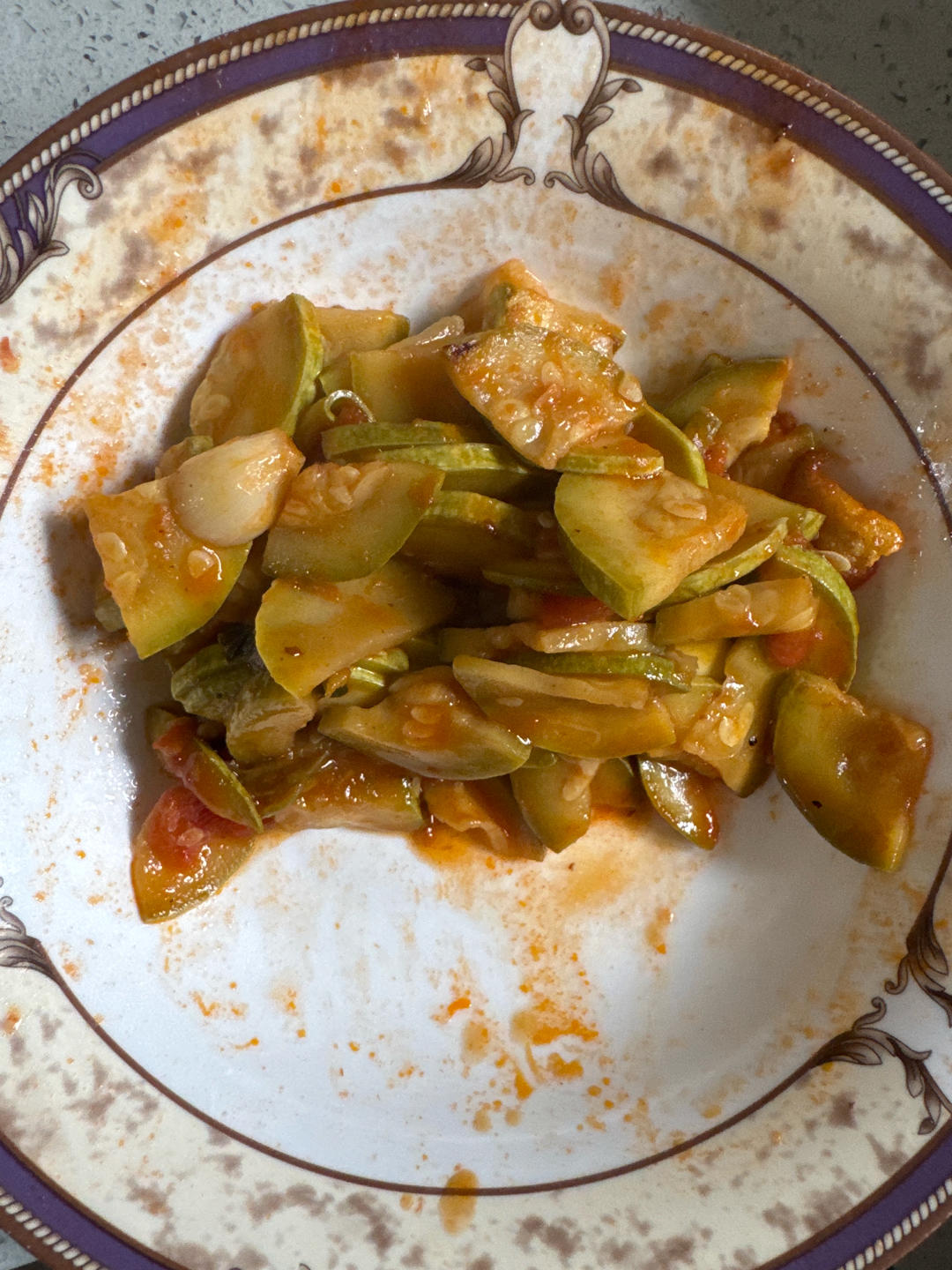 西红柿炒西葫芦