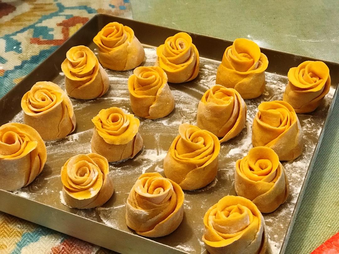 南瓜玫瑰花馒头