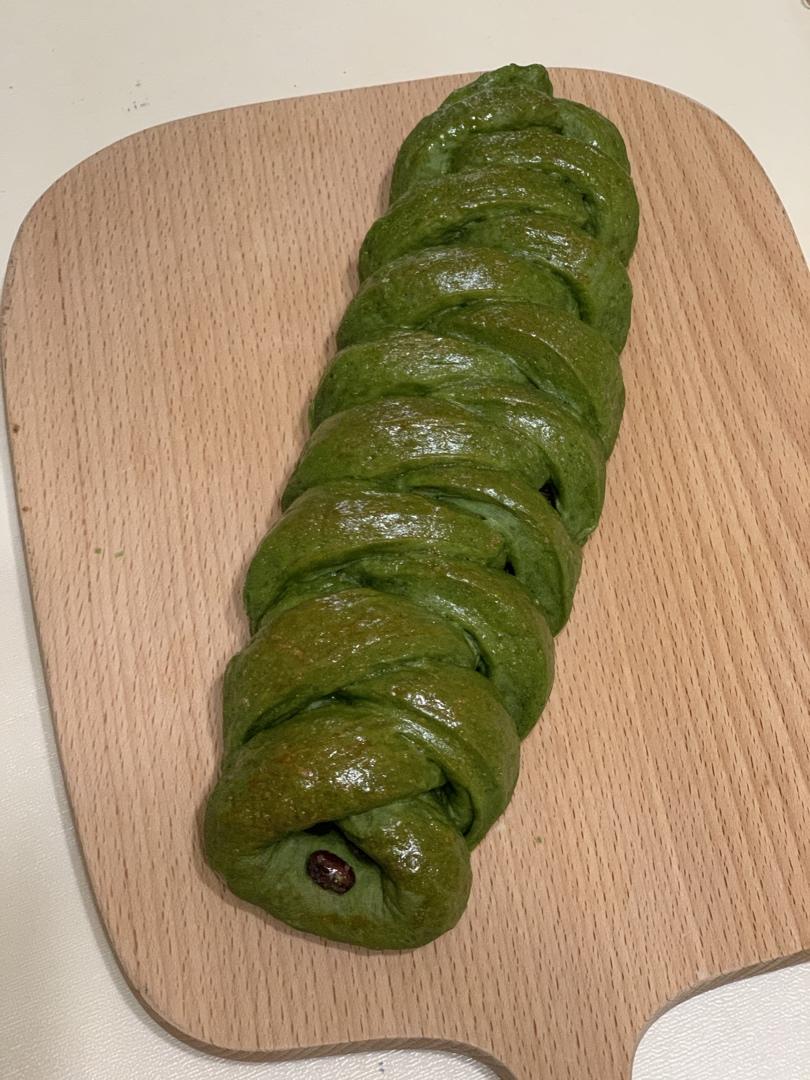 抹茶红豆面包