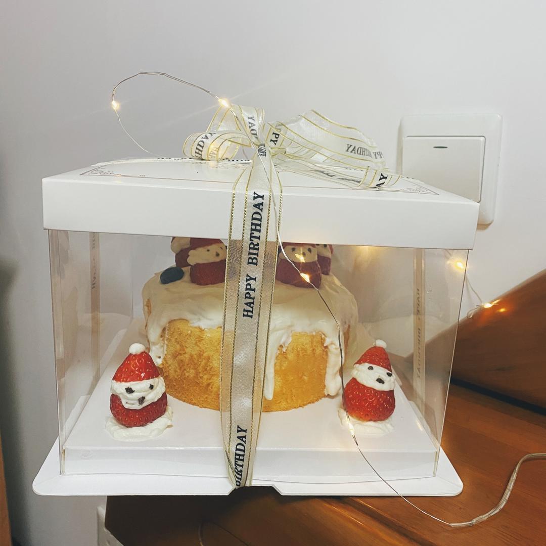 圣诞雪人草莓蛋糕