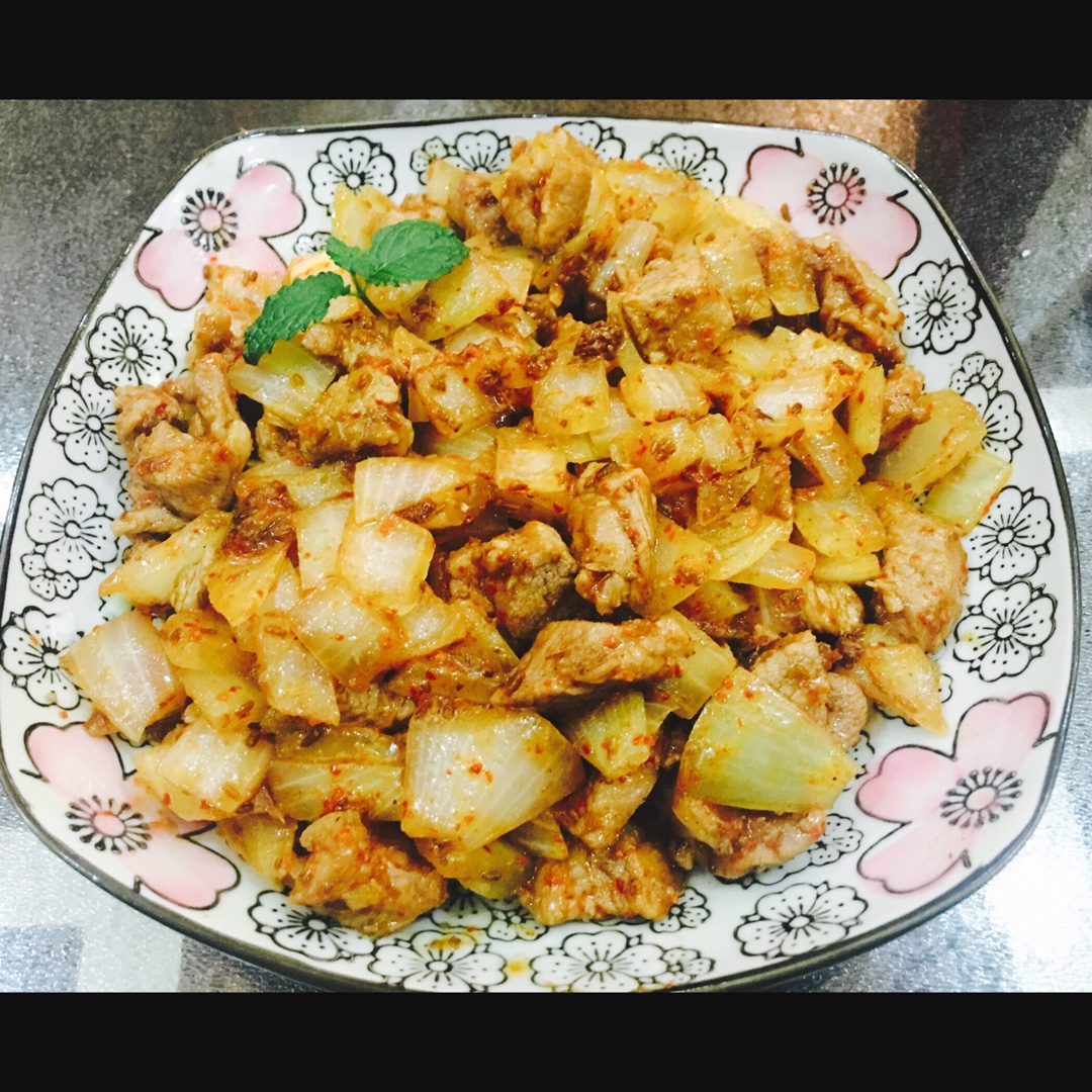 【孜然羊肉】深秋必吃的家常肉菜，夹馍更好吃~