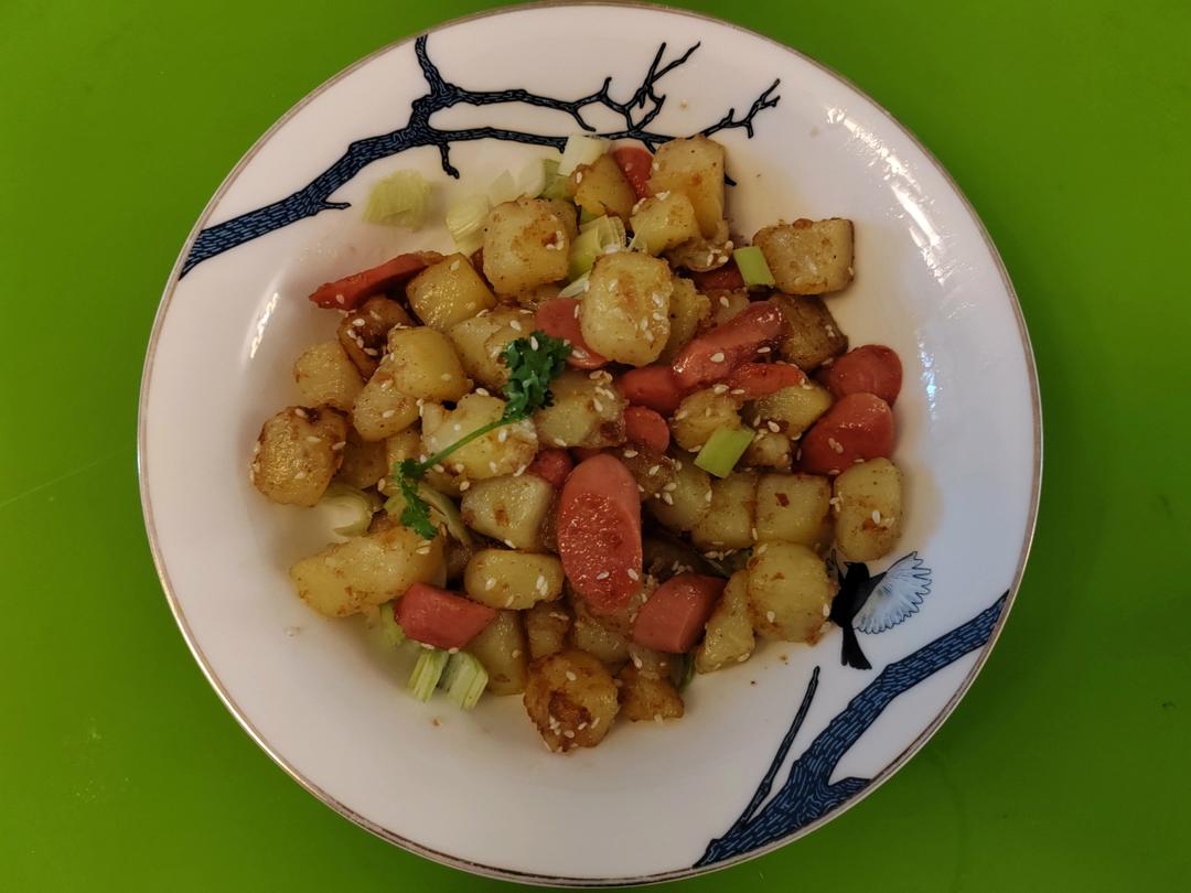 烧烤风味的土豆小香肠