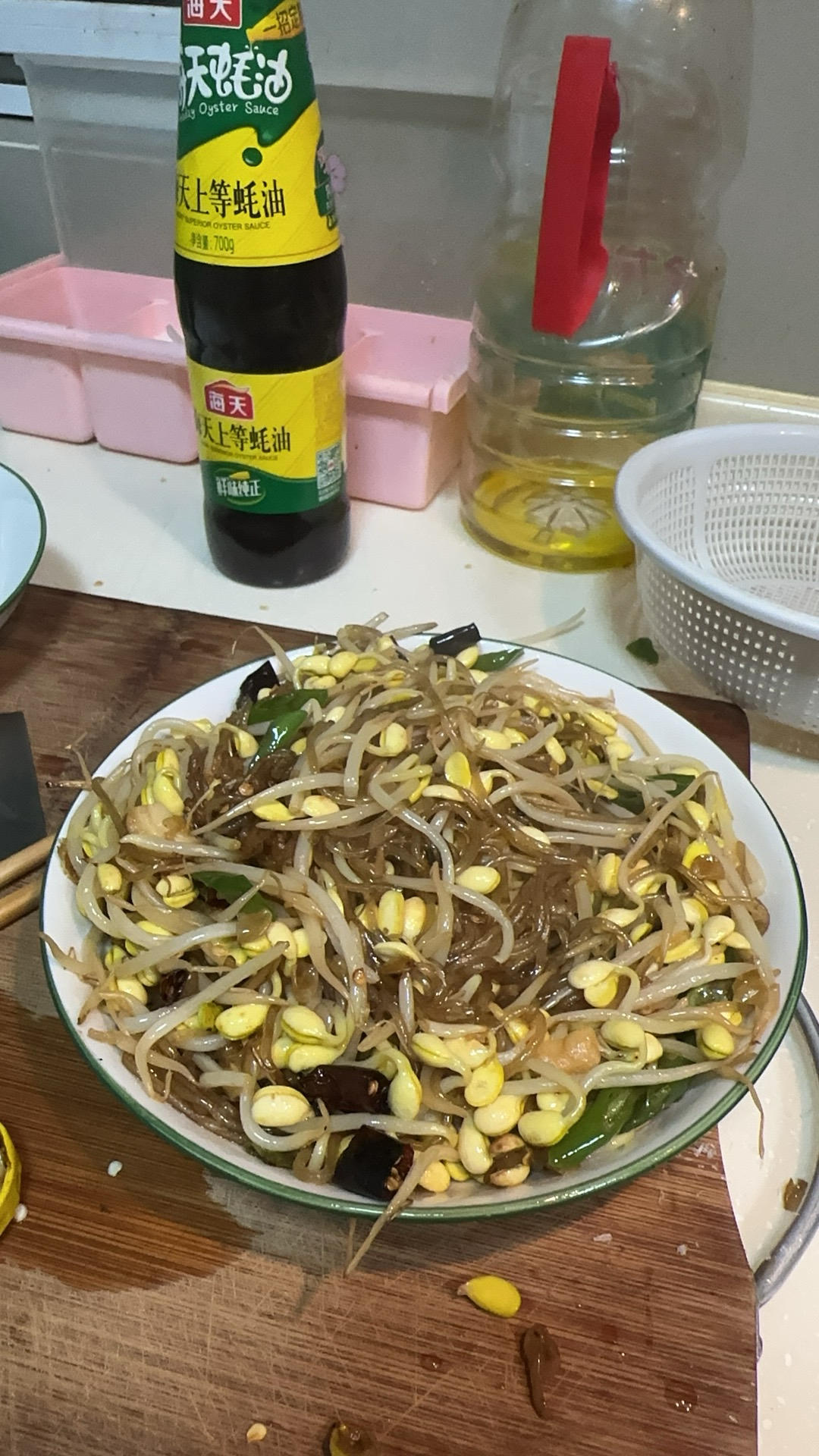 又一道费米饭🍚的菜「黄豆芽炒粉条」好吃😋