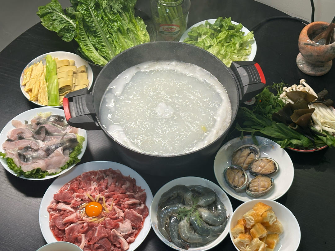 老广东冬日挚爱🔥粥底火锅（毋米粥火锅，浓稠无米粒）❗更新超快捷做法