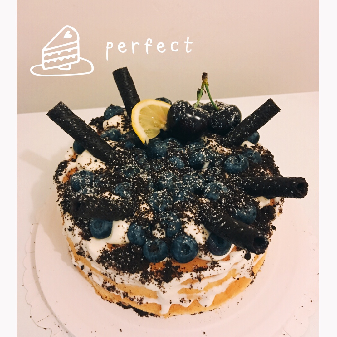 【零失败】不会裱花没关系的水果裸蛋糕 芒果裸蛋糕 完美戚风胚