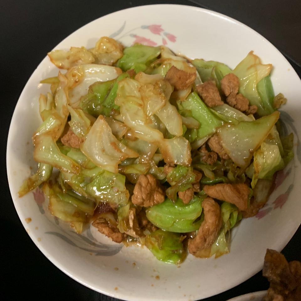 house of joy做的快手包菜炒肉