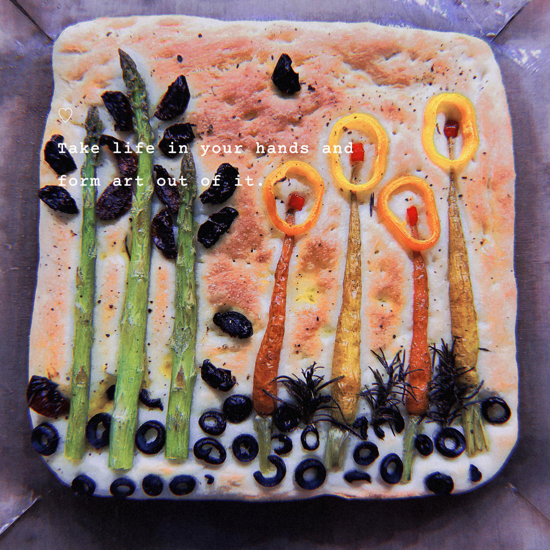 油画一般的意大利Focaccia佛卡夏面包