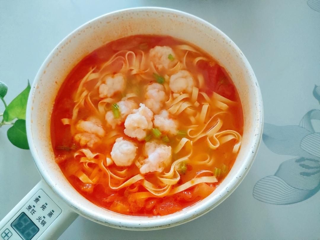 鲜番茄虾滑汤