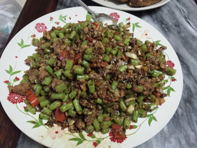肉沫豆角下饭菜