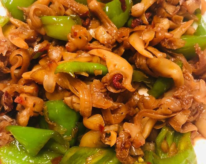 川香青椒蛤蜊肉的做法