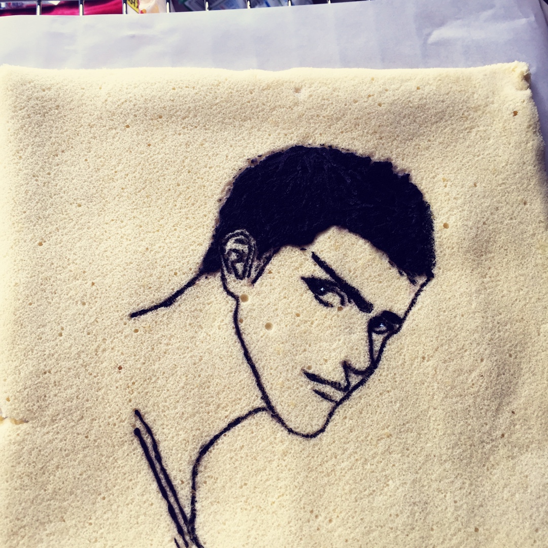 细腻零消泡彩绘蛋糕卷图案面糊制作方法