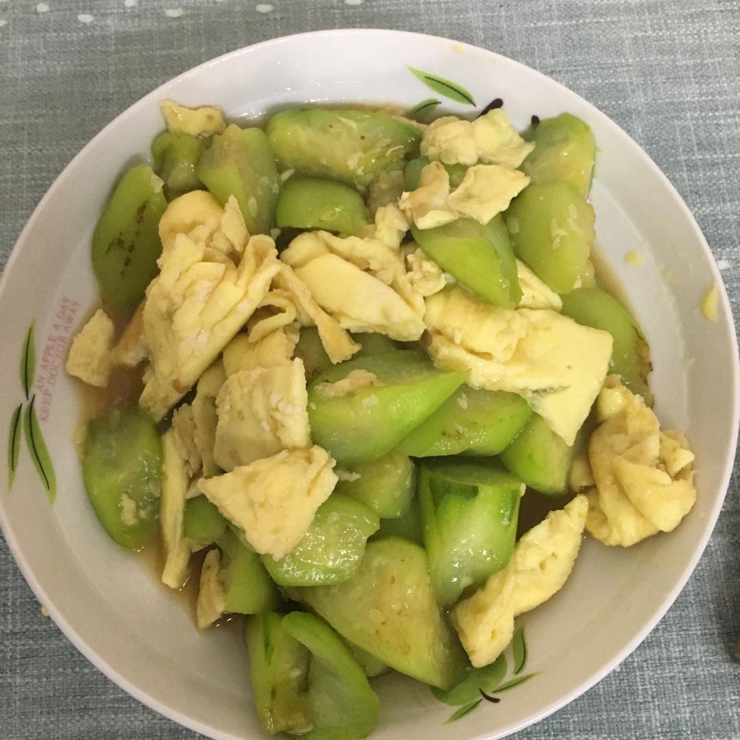蚝油丝瓜炒蛋