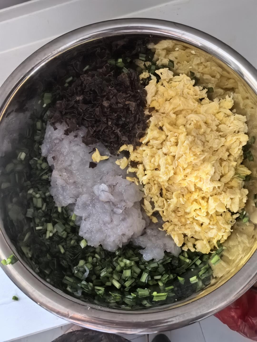 韭菜鸡蛋虾仁饺子