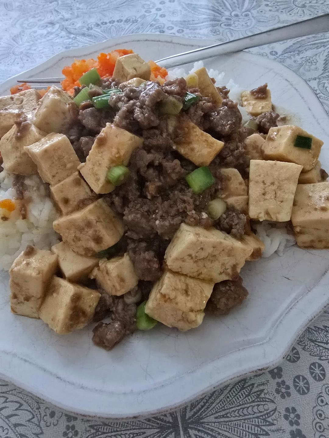 清淡又好吃的拌饭菜——牛肉沫烧豆腐