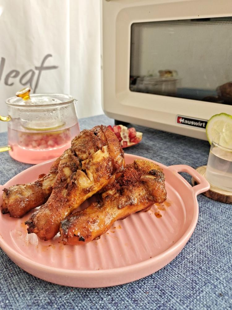 不用加一滴油的孜然烤鸡腿的做法