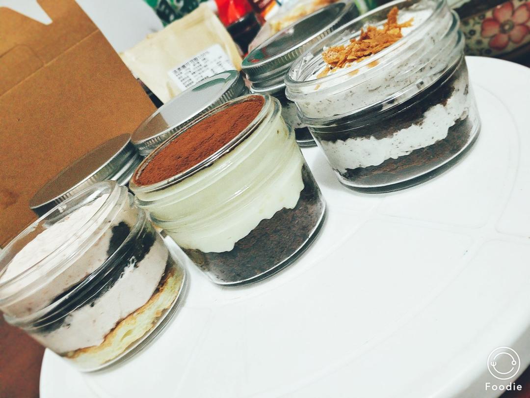 海盐摩卡罐子蛋糕