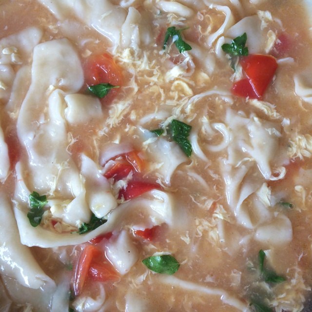 西红柿鸡蛋疙瘩汤