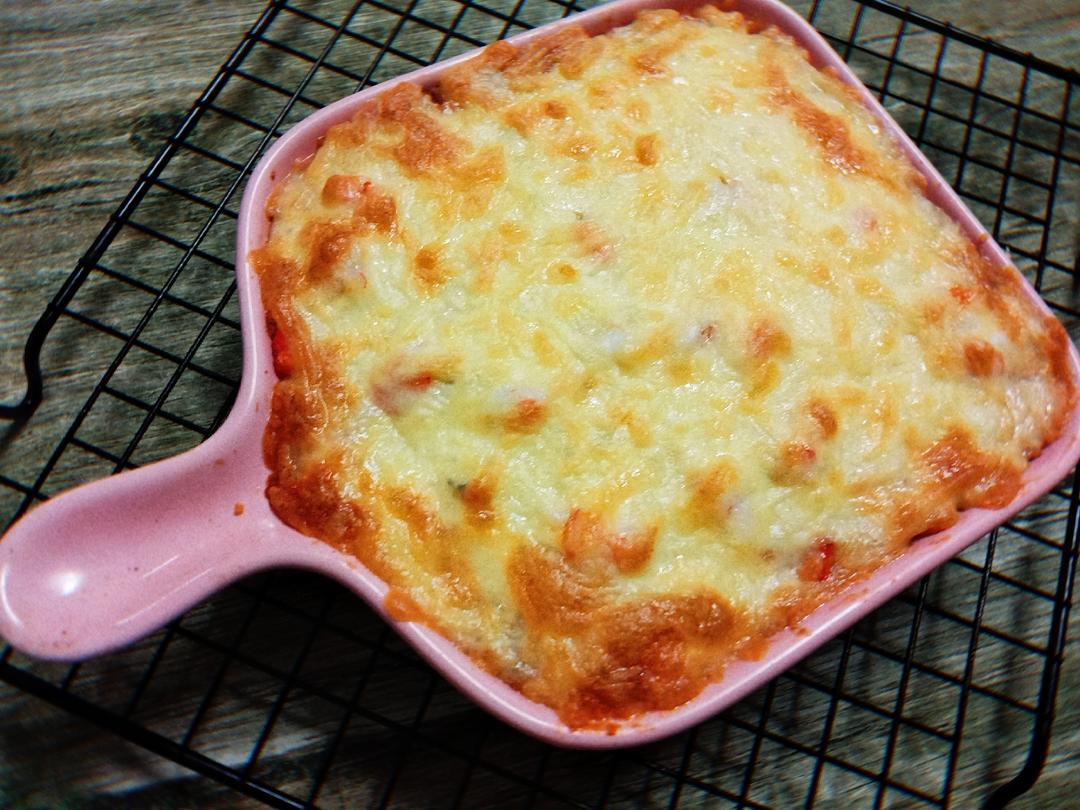 番茄肉末芝士焗饭~实现芝士🧀自由🤩