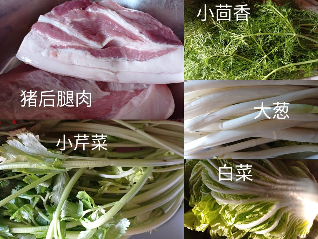 小茴香白菜猪肉饺子，婆婆自用30年方法可以当传家宝了，超详细馅料超级细腻的做法 步骤1