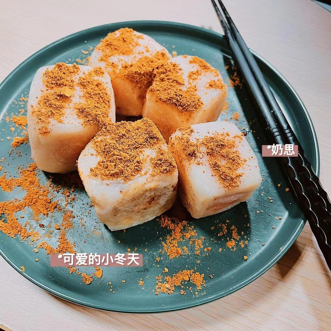 一口爆浆的芝士红薯年糕