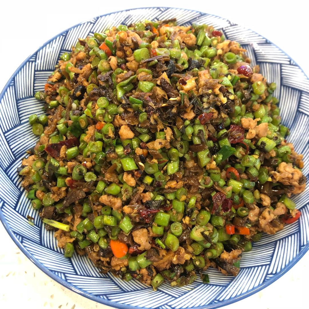 肉沫豆角下饭菜