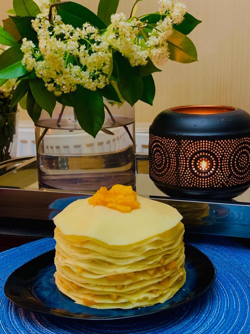 芒果千层蛋糕，100%成功告别煎皮无能