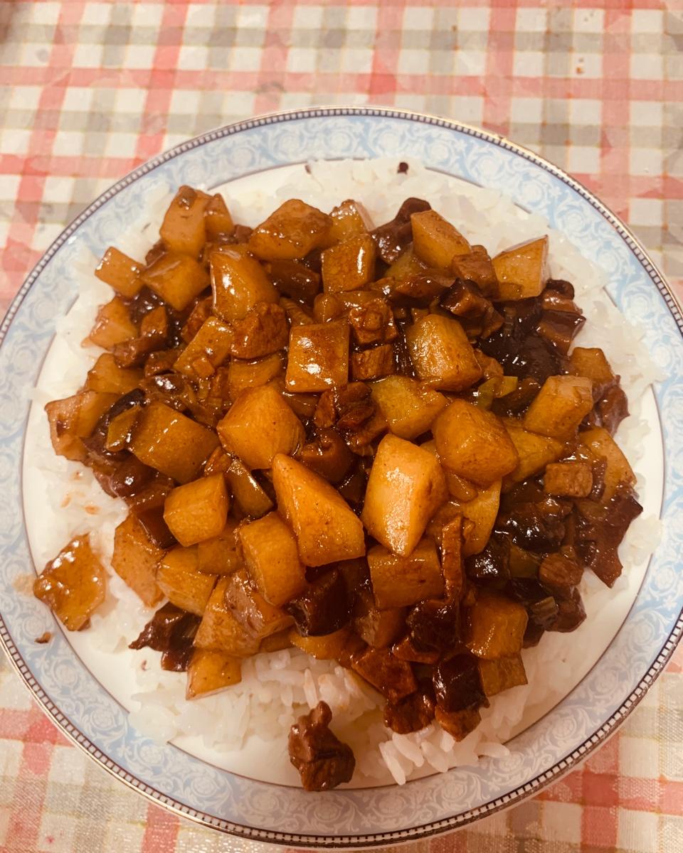 ㊙️香菇土豆肉沫拌饭❗️比外卖还好吃