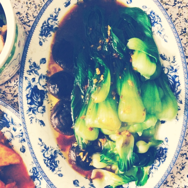 浇汁香菇油菜
