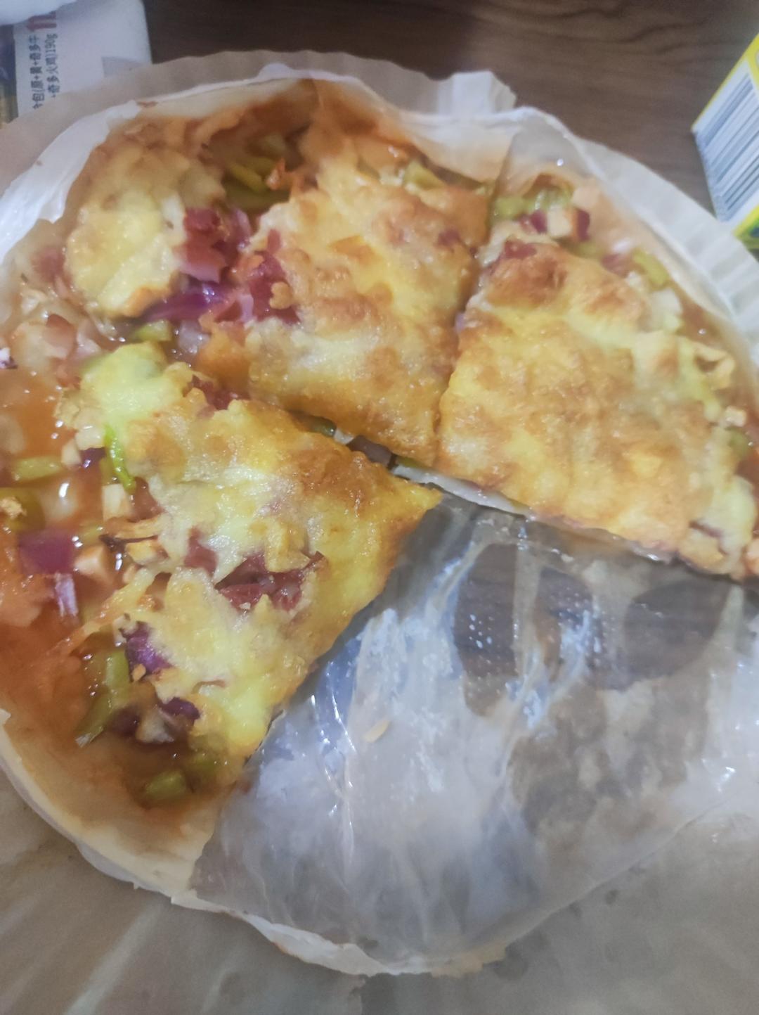 超快手！手抓饼披萨