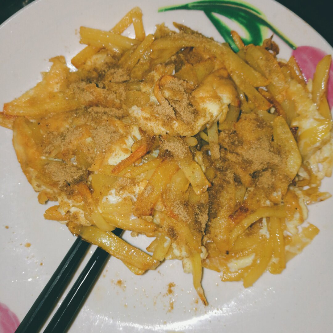 香煎土豆丝鸡蛋饼