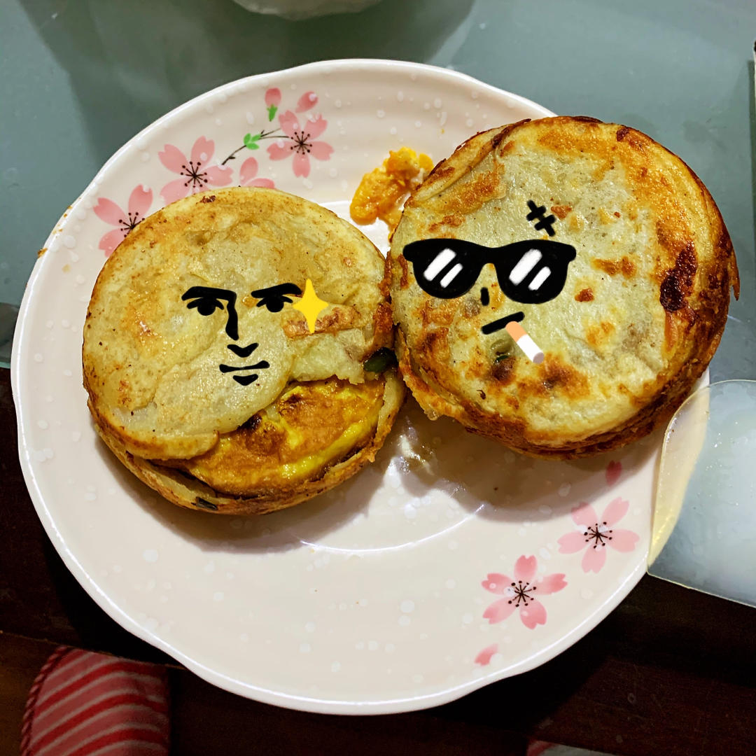 早餐霸王~沉甸甸鸡蛋汉堡