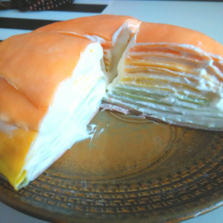 彩虹千层蛋糕 彩虹可丽饼(Mille Crepe Cake)