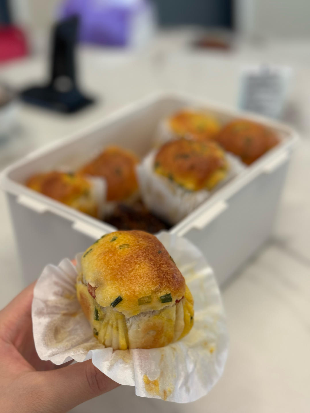 外酥内软‼️满满的肉松❗️香葱墨西哥肉松小吐司