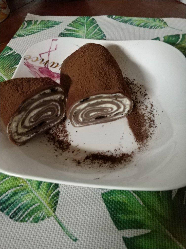 懒咪女人做的网红的毛巾卷蛋糕