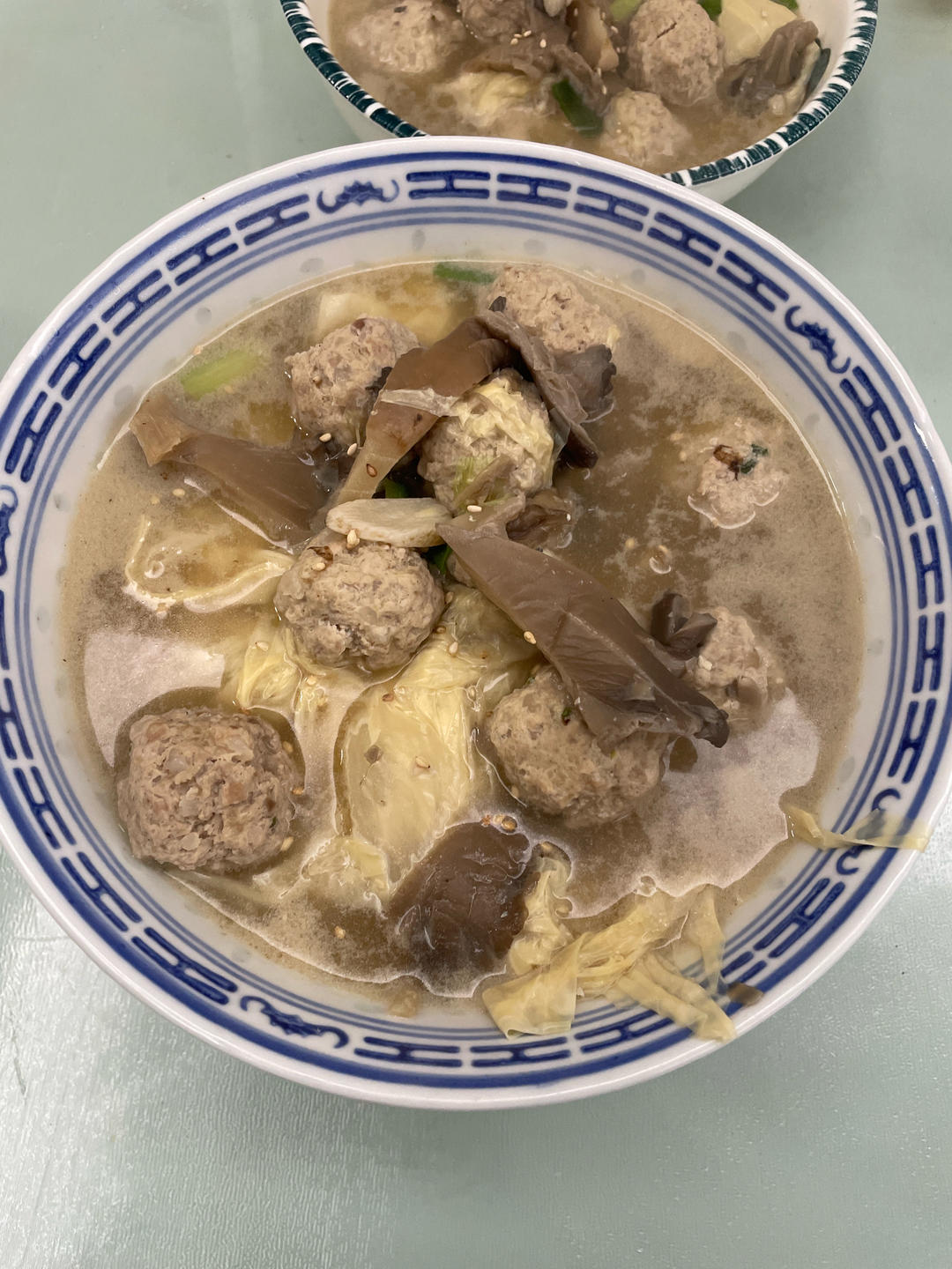 肉丸蘑菇汤，鲜鲜鲜