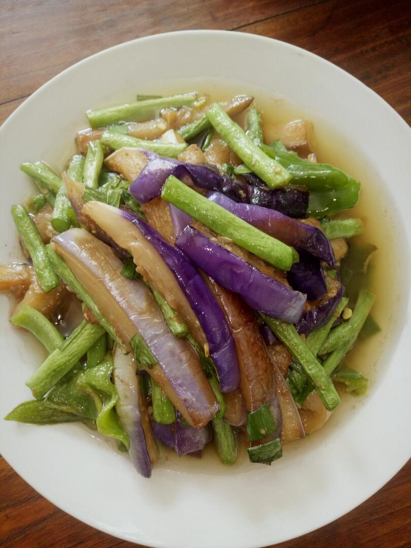 简易版豆角烧茄子🍆