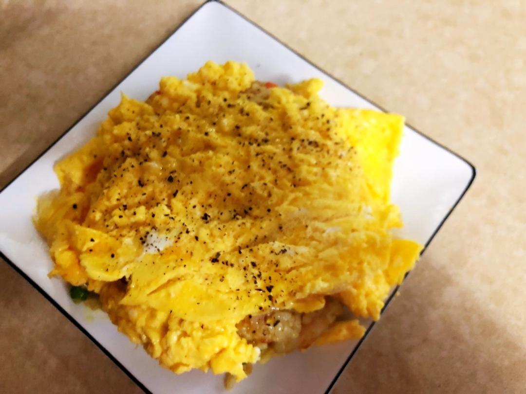 手把手教你做—日式流心蛋包饭（详细视频教程）