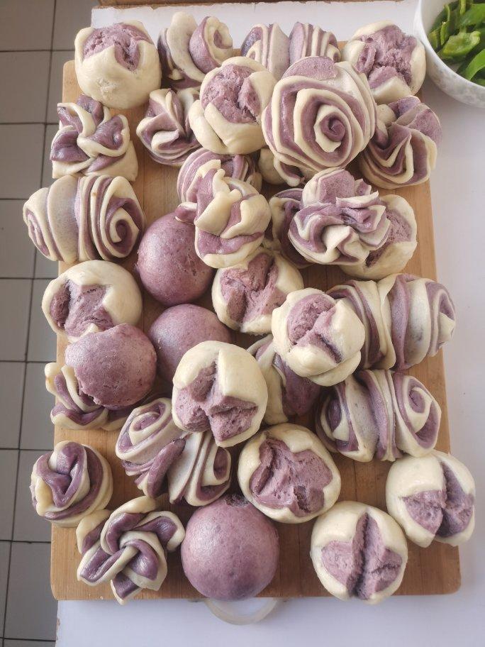 紫薯花卷