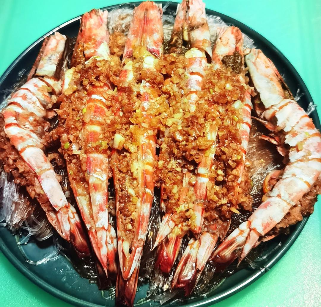蒜蓉蒸斑节虾