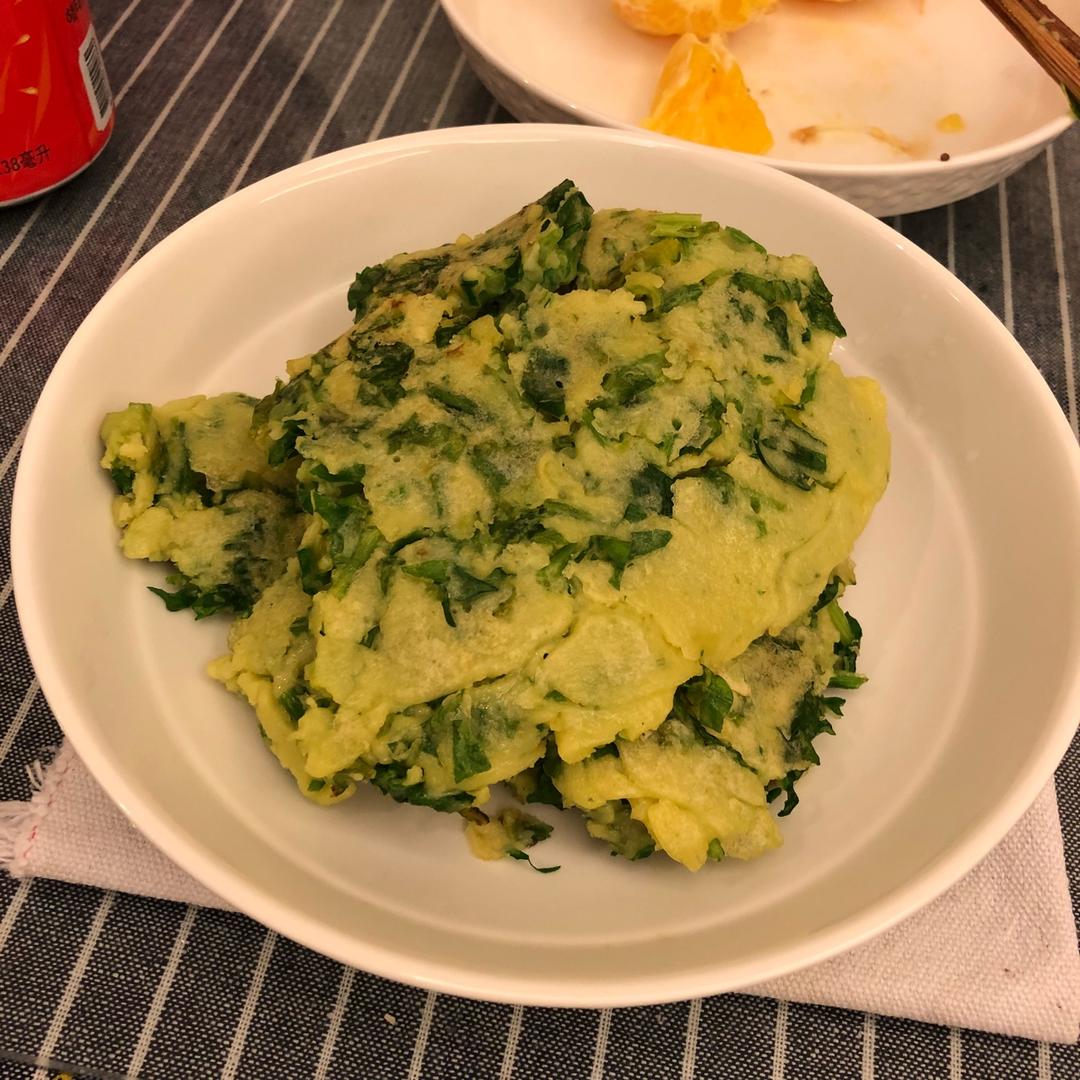 菠菜鸡蛋饼