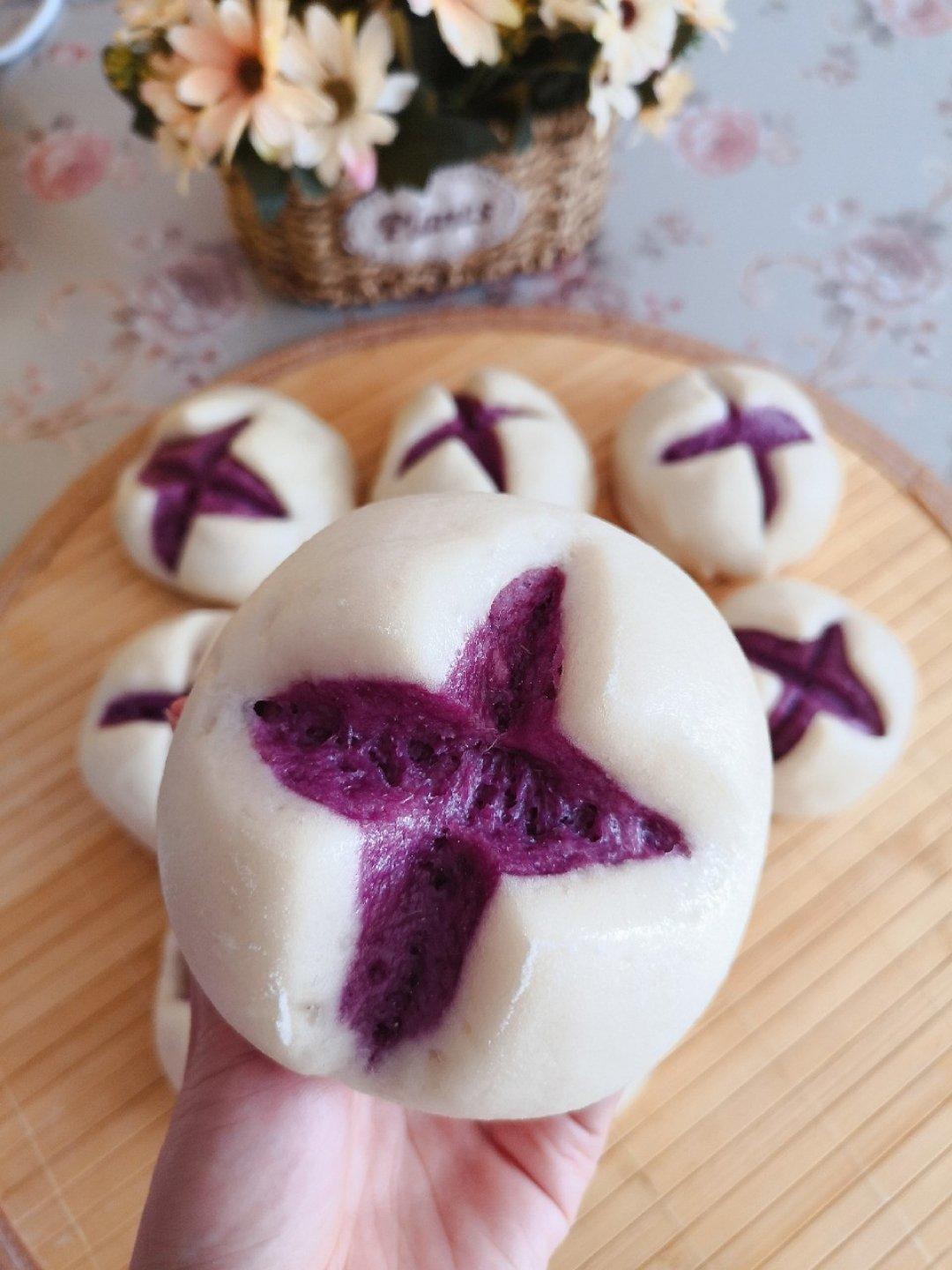 （从发面到造型，简单易上手）紫薯开花馒头