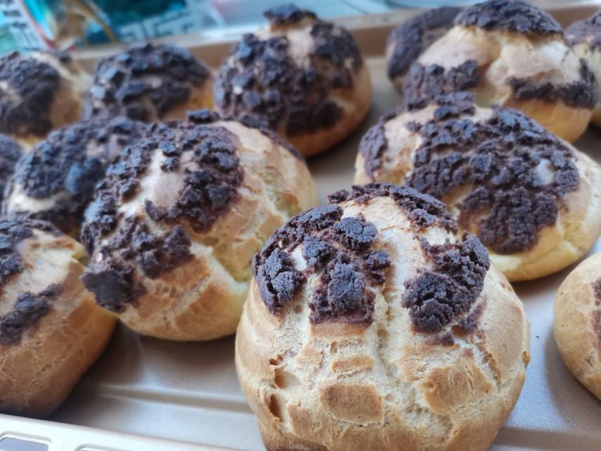 完美酥皮大泡芙｜少油｜详细教程｜3种口味｜原味｜抹茶｜可可｜泡芙常见问题汇总