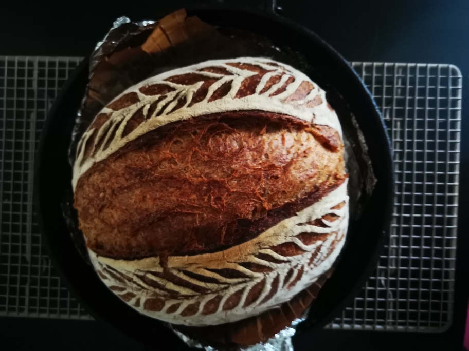 黑麦粉“双花”型欧包的做法 步骤20